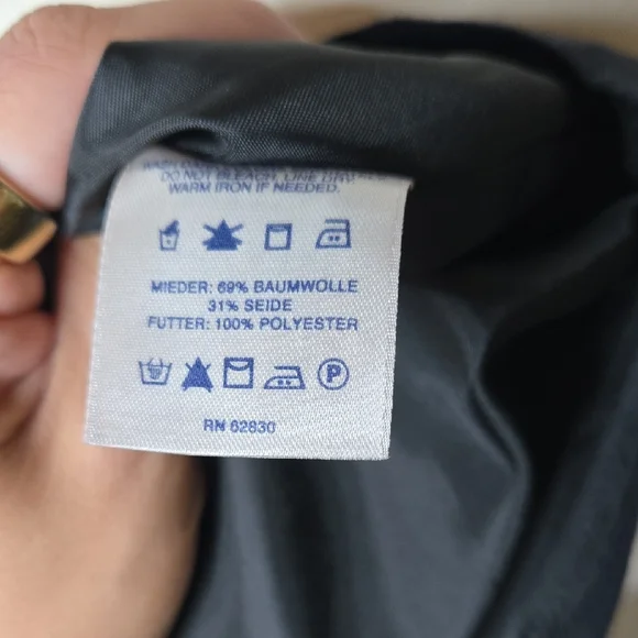 Lands' End Navy Cotton Silk Sleeveless Dress Size 6 Quiet Luxury Preppy Coastal - Picture 7 of 11